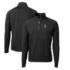 Green Bay Packers Cutter & Buck Adapt Eco Knit Hybrid Throwback Recycled Quarter-Zip Pullover