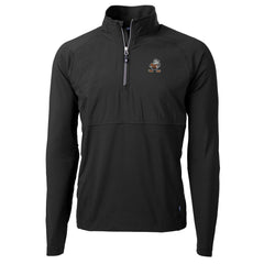 Cleveland Browns Cutter & Buck Adapt Eco Knit Hybrid Recycled Quarter-Zip Throwback Pullover Top
