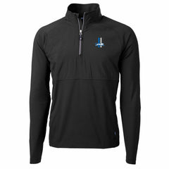 Detroit Lions Cutter & Buck Adapt Eco Knit Hybrid Recycled Quarter-Zip Throwback Pullover Top