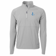 Detroit Lions Cutter & Buck Adapt Eco Knit Hybrid Recycled Quarter-Zip Throwback Pullover Top