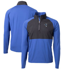 Indianapolis Colts Cutter & Buck Adapt Eco Knit Hybrid Recycled Quarter-Zip Throwback Pullover Top