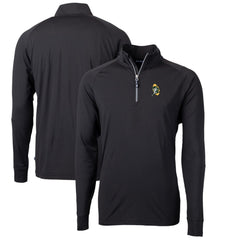Green Bay Packers Cutter & Buck Adapt Eco Knit Stretch Recycled Quarter-Zip Throwback Pullover Top