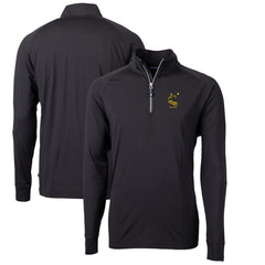 Pittsburgh Steelers Cutter & Buck Adapt Eco Knit Stretch Recycled Quarter-Zip Throwback Pullover Top
