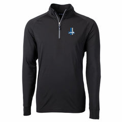 Detroit Lions Cutter & Buck Adapt Eco Knit Stretch Recycled Quarter-Zip Throwback Pullover Top