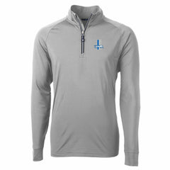 Detroit Lions Cutter & Buck Adapt Eco Knit Stretch Recycled Quarter-Zip Throwback Pullover Top