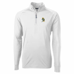 Green Bay Packers Cutter & Buck Adapt Eco Knit Stretch Recycled Quarter-Zip Throwback Pullover Top