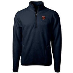 Chicago Bears Cutter & Buck Throwback Eco Sherpa Fleece Quarter-Zip Pullover Jacket