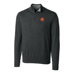 Cincinnati Bengals Cutter & Buck Throwback Logo Lakemont Tri-Blend Quarter-Zip Pullover Sweater
