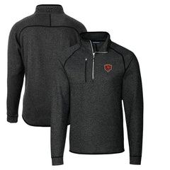 Chicago Bears Cutter & Buck Throwback Logo Mainsail Sweater-Knit Half-Zip Pullover Jacket