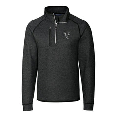 Atlanta Falcons Cutter & Buck Throwback Logo Mainsail Sweater-Knit Half-Zip Pullover Jacket