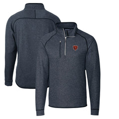 Chicago Bears Cutter & Buck Throwback Logo Mainsail Sweater-Knit Half-Zip Pullover Jacket
