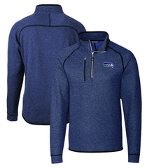 Seattle Seahawks Cutter & Buck Throwback Logo Mainsail Sweater-Knit Half-Zip Pullover Jacket