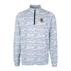 Pittsburgh Steelers Cutter & Buck Throwback Logo Traverse Camo Print Stretch Quarter-Zip Pullover Top