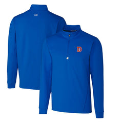 Denver Broncos Cutter & Buck Throwback Logo Traverse Stretch Quarter-Zip Pullover Top