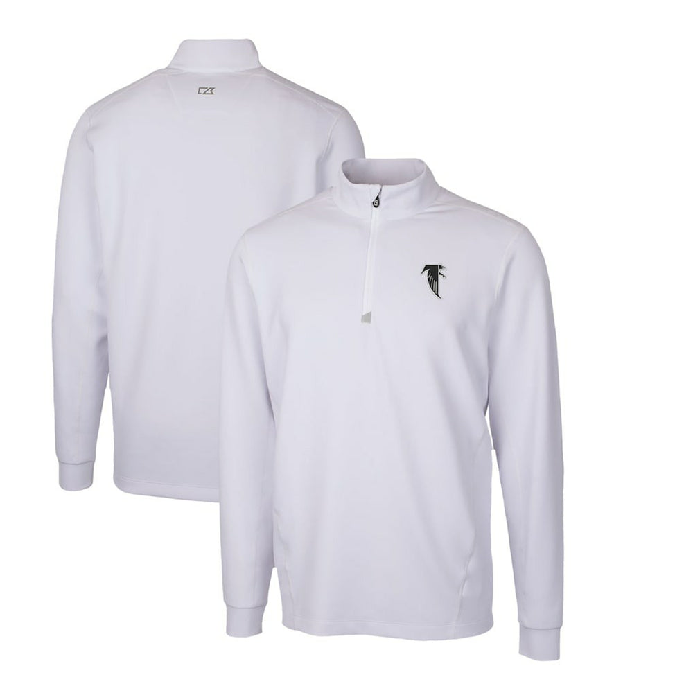 Atlanta Falcons Cutter & Buck Throwback Logo Traverse Stretch Quarter-Zip Pullover Top