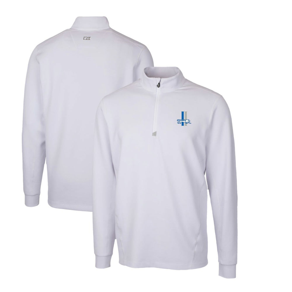 Detroit Lions Cutter & Buck Throwback Logo Traverse Stretch Quarter-Zip Pullover Top
