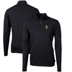 Green Bay Packers Cutter & Buck Throwback Logo Virtue Eco Pique Recycled Quarter-Zip Pullover Top