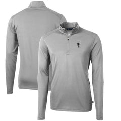 Atlanta Falcons Cutter & Buck Throwback Logo Virtue Eco Pique Recycled Quarter-Zip Pullover Top
