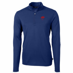 Buffalo Bills Cutter & Buck Throwback Logo Virtue Eco Pique Recycled Quarter-Zip Pullover Top