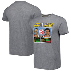 Dejounte Murray & Trae Young Atlanta Hawks Homage NBA Jam Tri-Blend T-Shirt On Sale