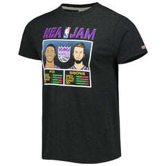 De'Aaron Fox & Domantas Sabonis Sacramento Kings Homage NBA Jam Tri-Blend T-Shirt On Sale