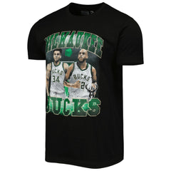 Giannis Antetokounmpo & Khris Middleton Milwaukee Bucks Stadium Essentials Unisex Player Duo T-Shirt Outlet