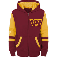 Washington Commanders Preschool Stadium Color Block Full-Zip Hoodie