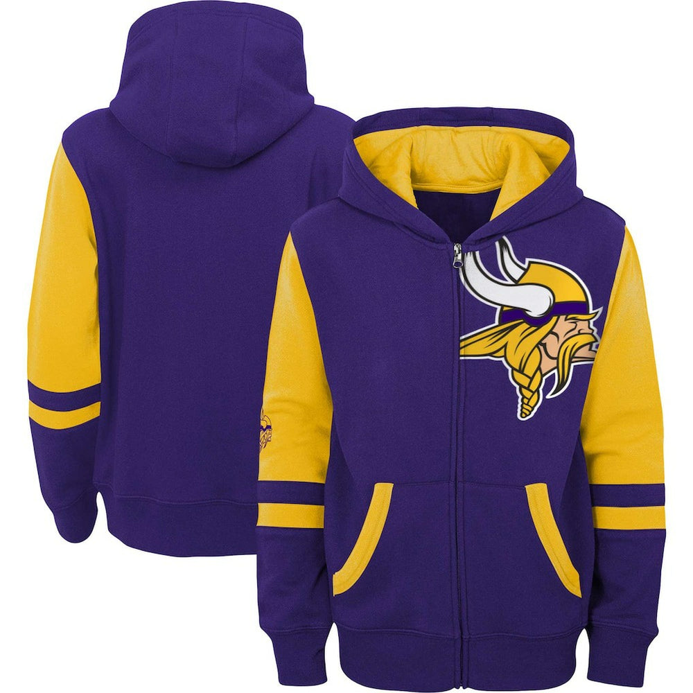 Minnesota Vikings Preschool Stadium Color Block Full-Zip Hoodie
