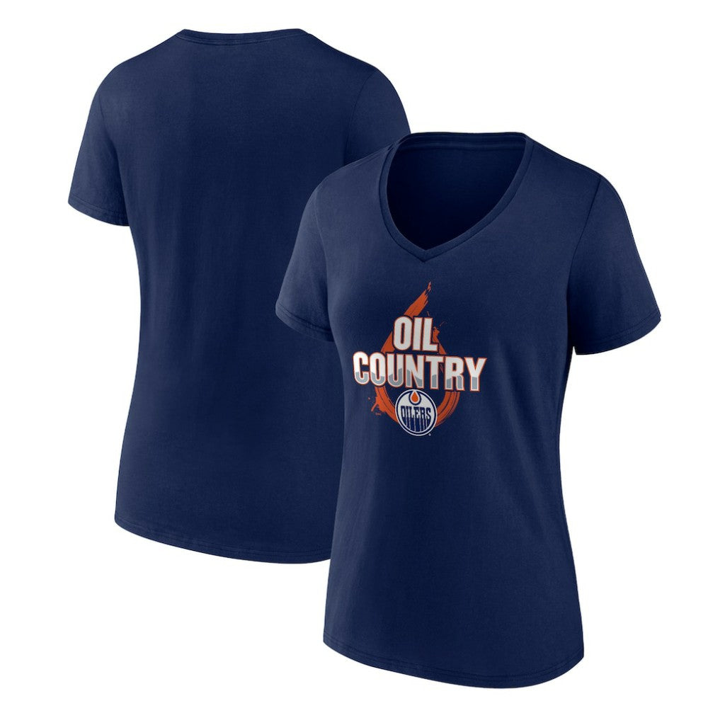 Edmonton Oilers Women's Represent V-Neck T-Shirt Online
