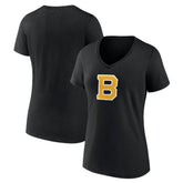 Boston Bruins Women's Alternate Logo V-Neck T-Shirt Sale