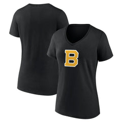 Boston Bruins Women's Alternate Logo V-Neck T-Shirt Sale