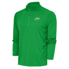 Minnesota Wild Antigua Special Edition 2.0 Tribute Quarter-Zip Pullover Top On Sale
