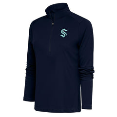 Seattle Kraken Antigua Women's Special Edition 2.0 Tribute Quarter-Zip Pullover Top Outlet