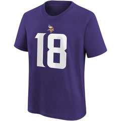 Minnesota Vikings Nike Justin Jefferson Youth Player Name & Number T-Shirt