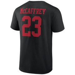 San Francisco 49ers Christian McCaffrey Icon Player Name & Number T-Shirt
