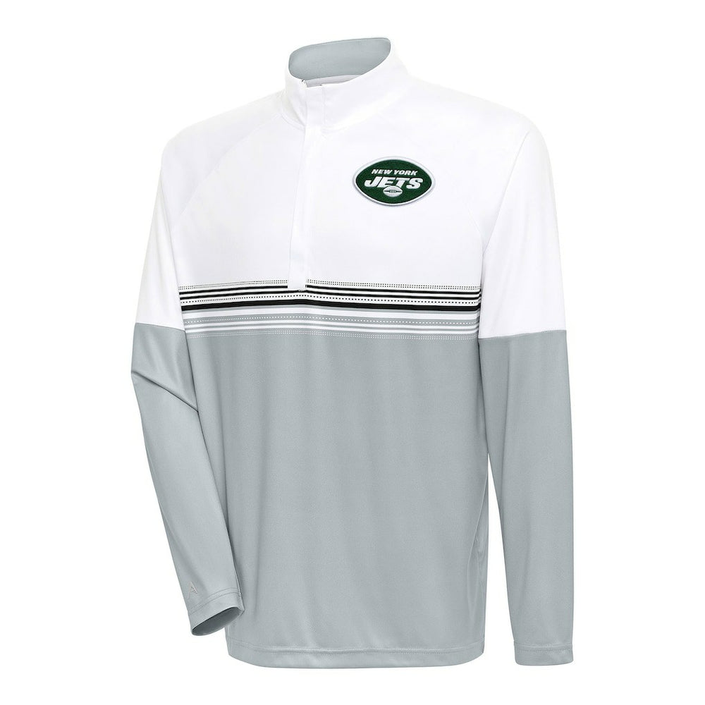 New York Jets Antigua Bender Quarter-Zip Pullover Top