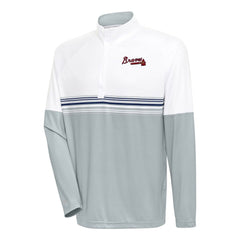 Atlanta Braves Antigua Bender Quarter-Zip Pullover Top | MLB Near me