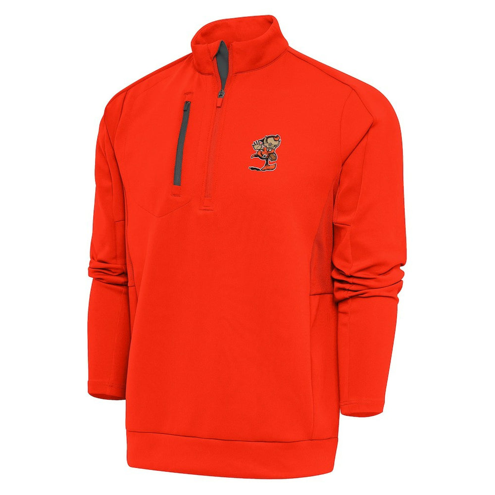 Cleveland Browns Antigua Team Logo Generation Quarter-Zip Pullover Jacket