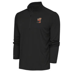 Cleveland Browns Antigua Team Logo Tribute Quarter-Zip Pullover Top
