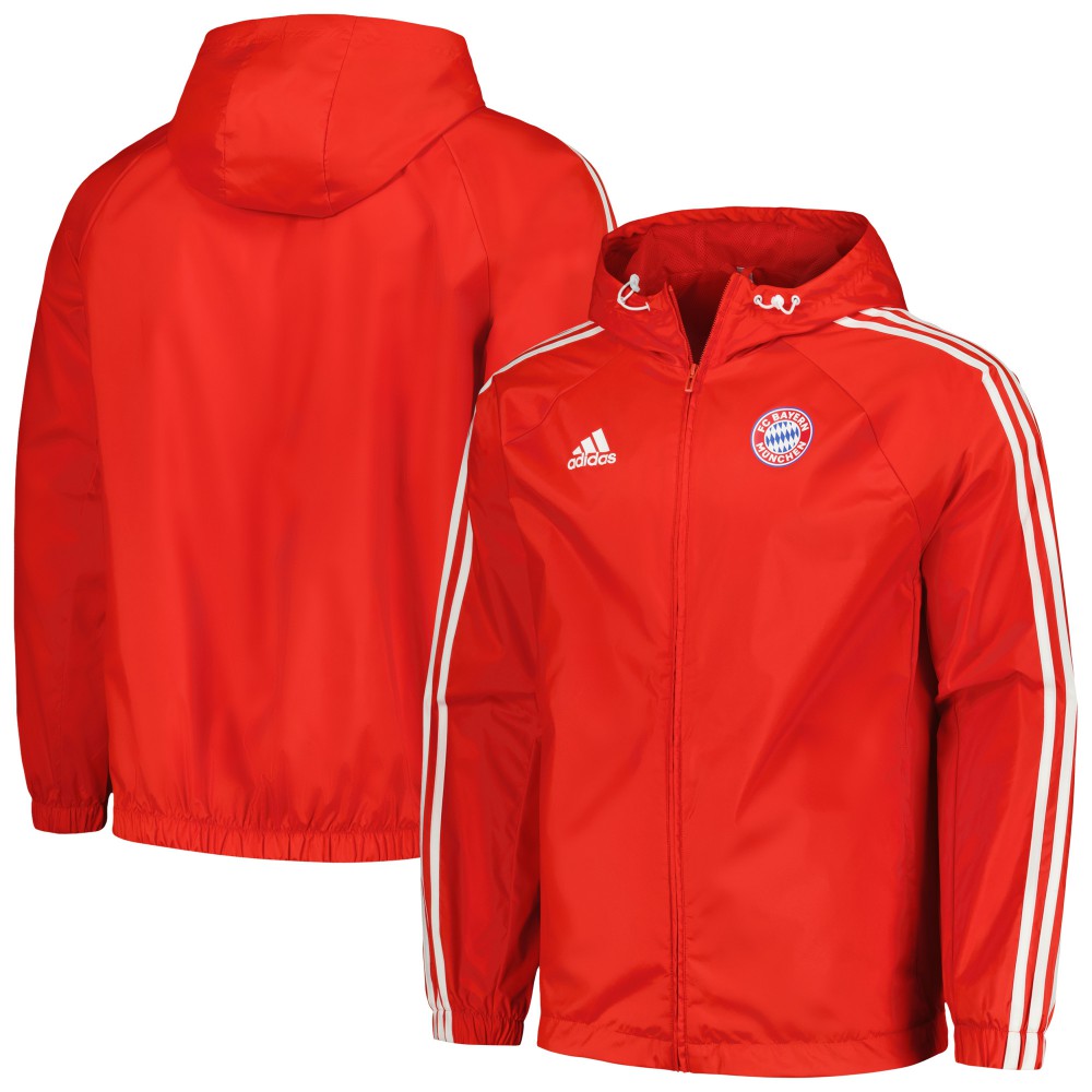 Bayern Munich 2023/24 DNA Raglan Full-Zip Windbreaker Red - Adidas