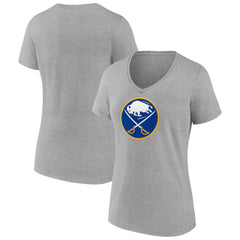 Buffalo Sabres Women's Primary Logo Team V-Neck T-Shirt Outlet