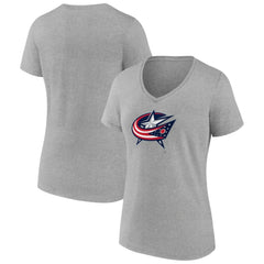 Columbus Blue Jackets Women's Primary Logo Team V-Neck T-Shirt Sale
