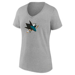 San Jose Sharks Women's Primary Logo Team V-Neck T-Shirt Online