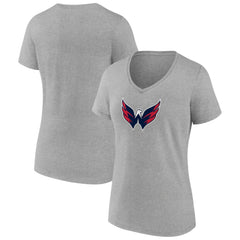 Washington Capitals Women's Primary Logo Team V-Neck T-Shirt For Sale