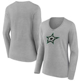 Dallas Stars Women's Primary Logo Team Long Sleeve V-Neck T-Shirt Sale