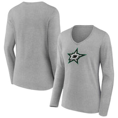 Dallas Stars Women's Primary Logo Team Long Sleeve V-Neck T-Shirt Sale