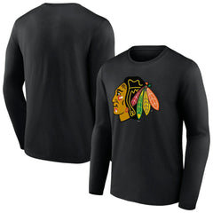 Chicago Blackhawks Primary Logo Team Long Sleeve T-Shirt On Sale