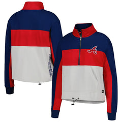 Atlanta Braves The Wild Collective Women's Color Block Half-Zip Jacket | MLB Shop