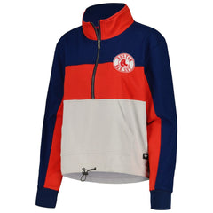 Boston Red Sox The Wild Collective Women's Color Block Half-Zip Jacket | MLB Outlet
