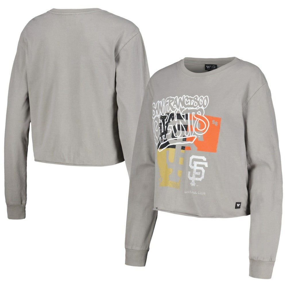 San Francisco Giants The Wild Collective Women's Cropped Long Sleeve T-Shirt | MLB US